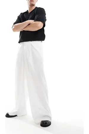 ASOS Smart extreme wide leg pants with front pleat in