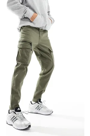 JACK & JONES Intelligence tapered cargo pants in khaki