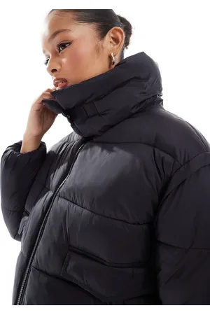 Stradivarius STR cropped puffer jacket in
