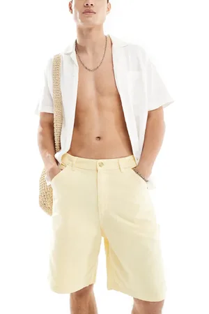 JACK & JONES Baggy fit carpenter shorts in yellow