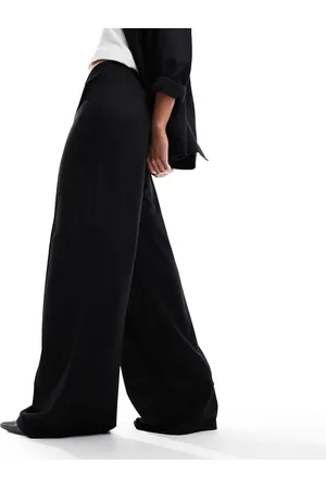 ASOS Pull on slub wide leg pants in