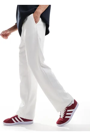 ASOS Pull on smart straight leg elasticated waist pants in texture