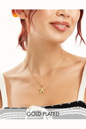 LOST SOULS Stainless steel starfish pendant necklace in 18k plated