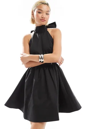 Glamorous Halter neck extreme skater mini dress in