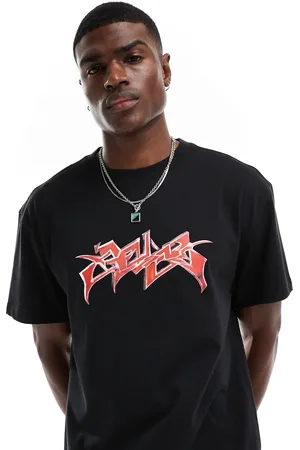 Weekday Oversized t-shirt with red graphic print in