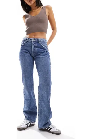 Stradivarius STR straight leg jeans in medium