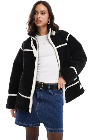 Miss Selfridge Borg aviator jacket in