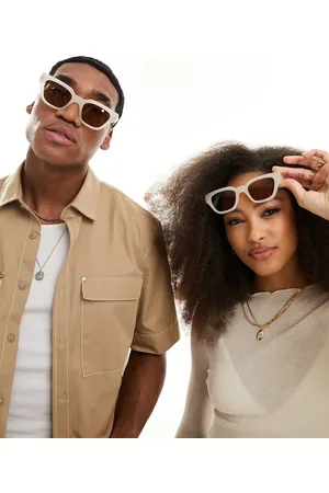 A. Kjærbede Kaws square sunglasses in cream