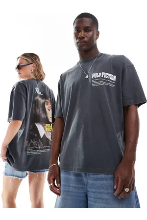 ASOS Unisex oversized license t-shirt with pulp fiction print in washed