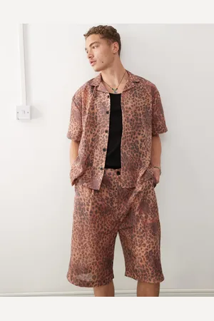 Reclaimed Unisex leopard print short