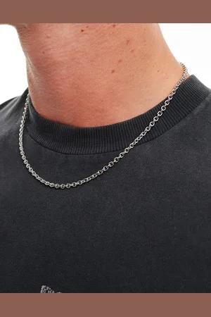 ASOS Waterproof stainless steel flat chain necklace in tone