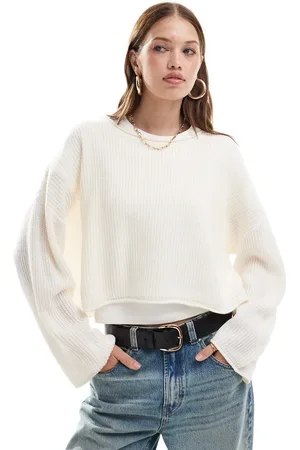 Miss Selfridge Slouchy sweater in cream