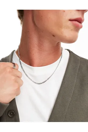 ASOS Waterproof stainless steel figaro chain necklace in tone