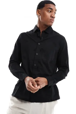 ASOS Overshirt with floral embroidery in