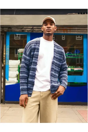 Topman Oversized cardigan in abstract pattern in