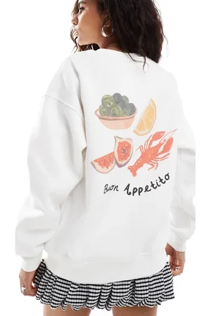 Bailey Rose Relaxed sweatshirt with Buon Appetito in cream