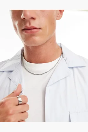 ASOS Waterproof stainless steel rope chain necklace in tone