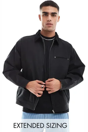 ASOS Oversized harrington jacket in washed