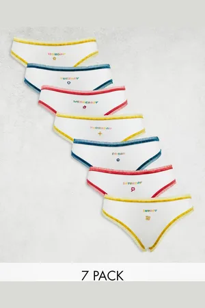 Daisy Street Brief day of the week multi pack with mesh trim