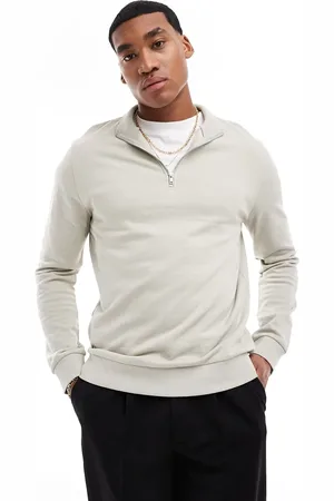 ASOS Essential sweatshirt with half zip in