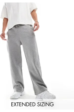 ASOS Essential wide leg joggers in heather