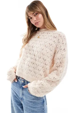 Miss Selfridge Pretty pointelle stitch sweater in soft