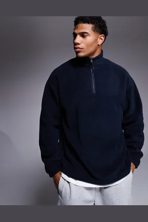 ASOS Oversized half zip fleece sweatshirt in