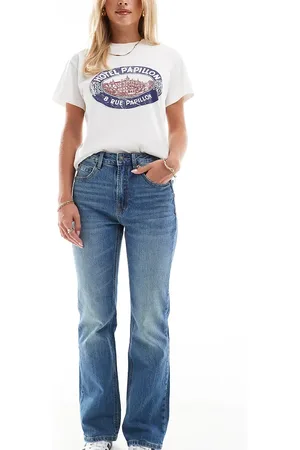 Stradivarius D98 Petite straight leg jeans in vintage wash