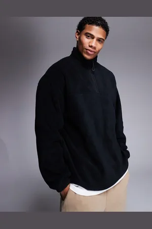 ASOS Oversized half zip fleece sweatshirt in