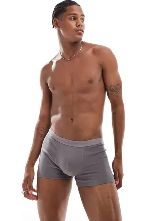 ASOS Capsule collection ribbed boxer briefs in charcoal