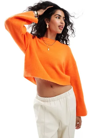 ASOS Crew neck boxy sweater with wide cuff in