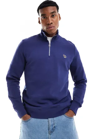 Paul Smith Half zip icon zebra logo sweatshirt in