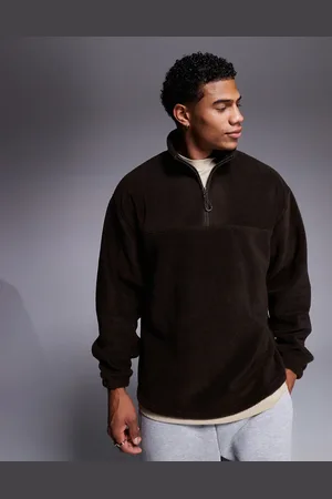 ASOS Oversized half zip fleece sweatshirt in