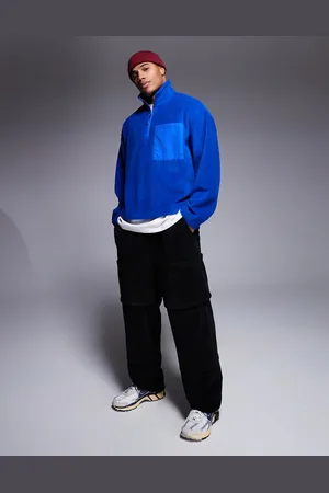 ASOS Extreme oversized fleece sweatshirt with half zip in
