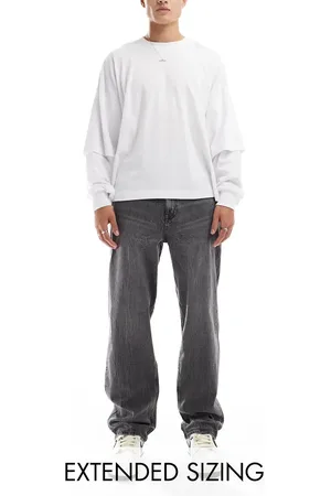 ASOS Baggy fit jeans with stretch in washed