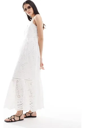 Y.A.S Eyelet maxi cami dress in