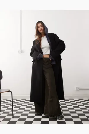 Weekday Logan wool blend oversized double breasted coat in