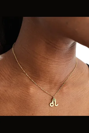 LOST SOULS Stainless steel 18kt plated Virgo birthstone star sign necklace