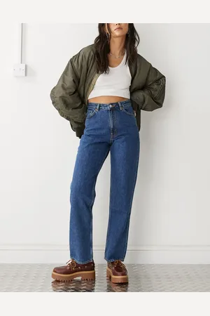 Monki Taiki high rise mom jeans in dark