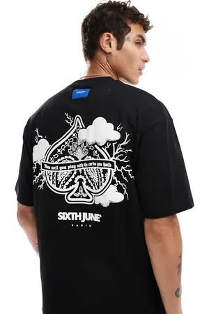 Sixth June Printed back graphic oversized T-shirt in