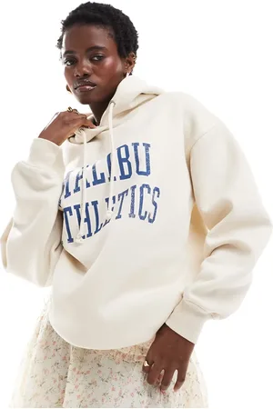 Daisy Street Oversized hoodie with vintage collegiate graphic