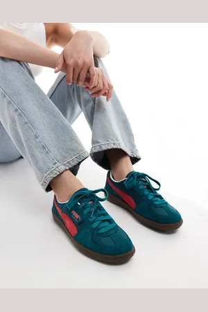 PUMA Palermo Play Paris sneakers with gum sole in and pink