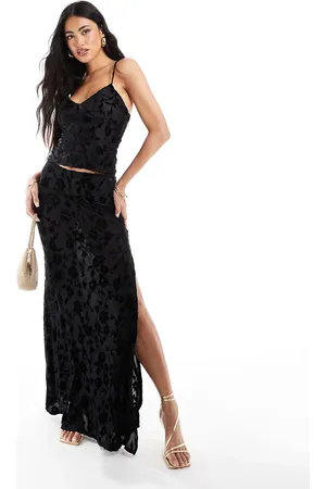 ASOS Burn out maxi skirt with side split - part of a set