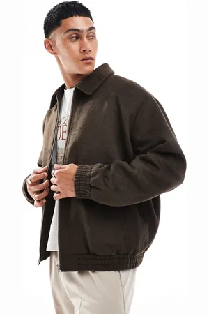 ASOS Oversized wool look harrington jacket in