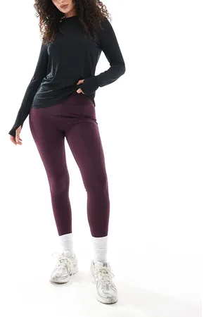 ASOS Hourglass Icon booty sculpt gym leggings in burgundy