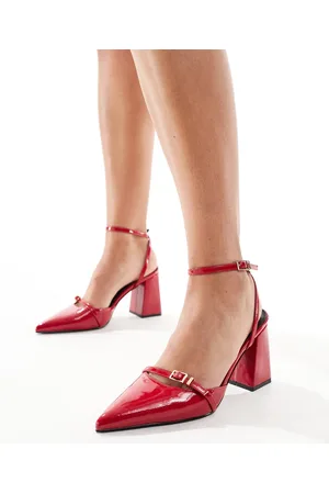 Raid Neim block heeled shoes in cherry