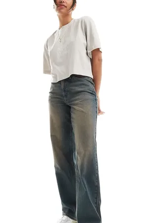 Reclaimed 00s baggy wide jean in washed blue