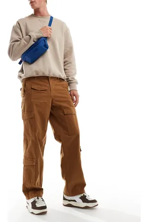 JACK & JONES Loose fit multi pocket cargo pants in tan