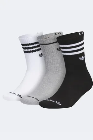 adidas Roller 3 pack crew socks in gray