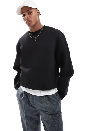 ASOS Boxy oversized scuba sweatshirt in